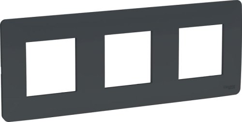 Рамка универсальная Schneider Electric Unica Studio 3-м. антрацит картинка